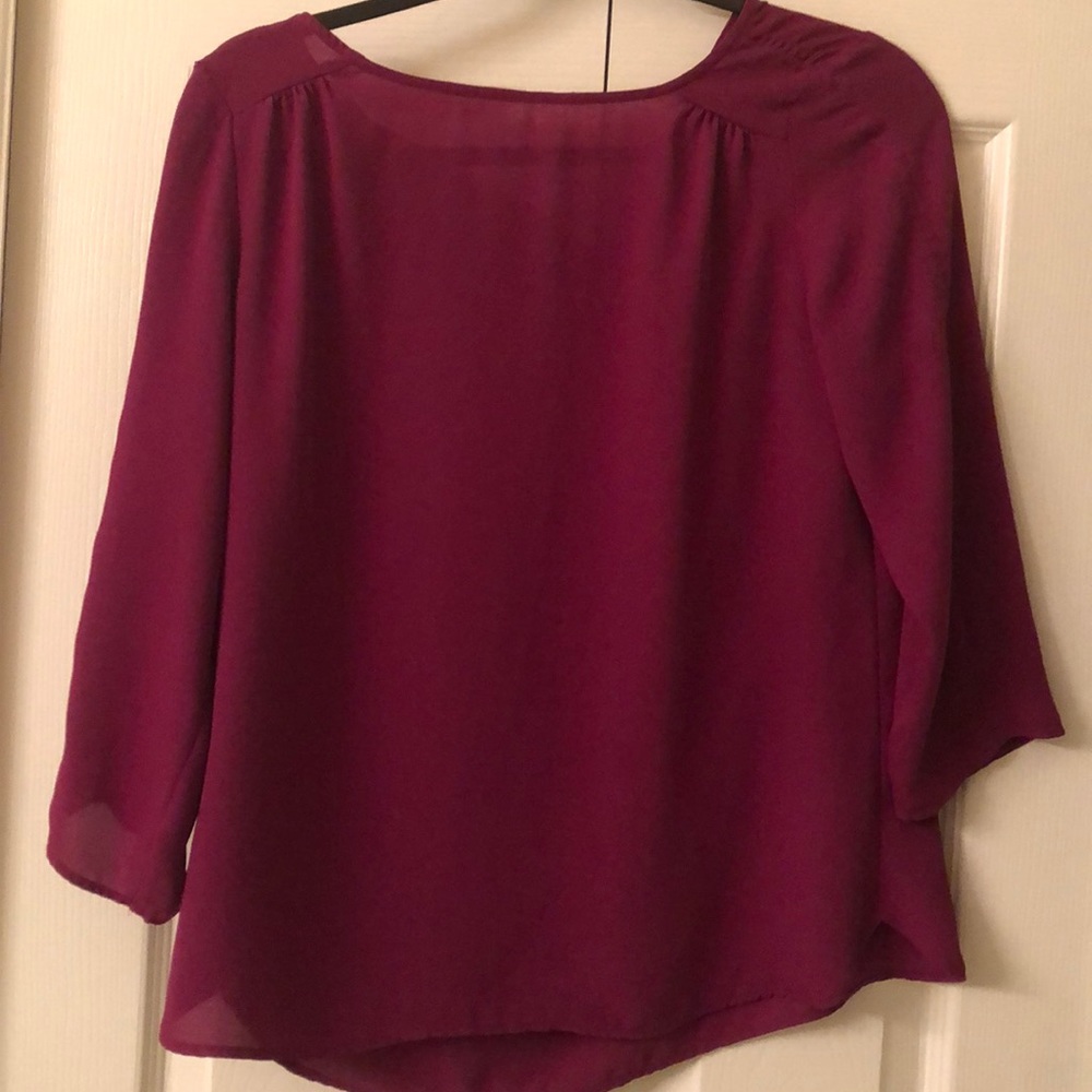 Purple Blouse 3/4 Sleeves